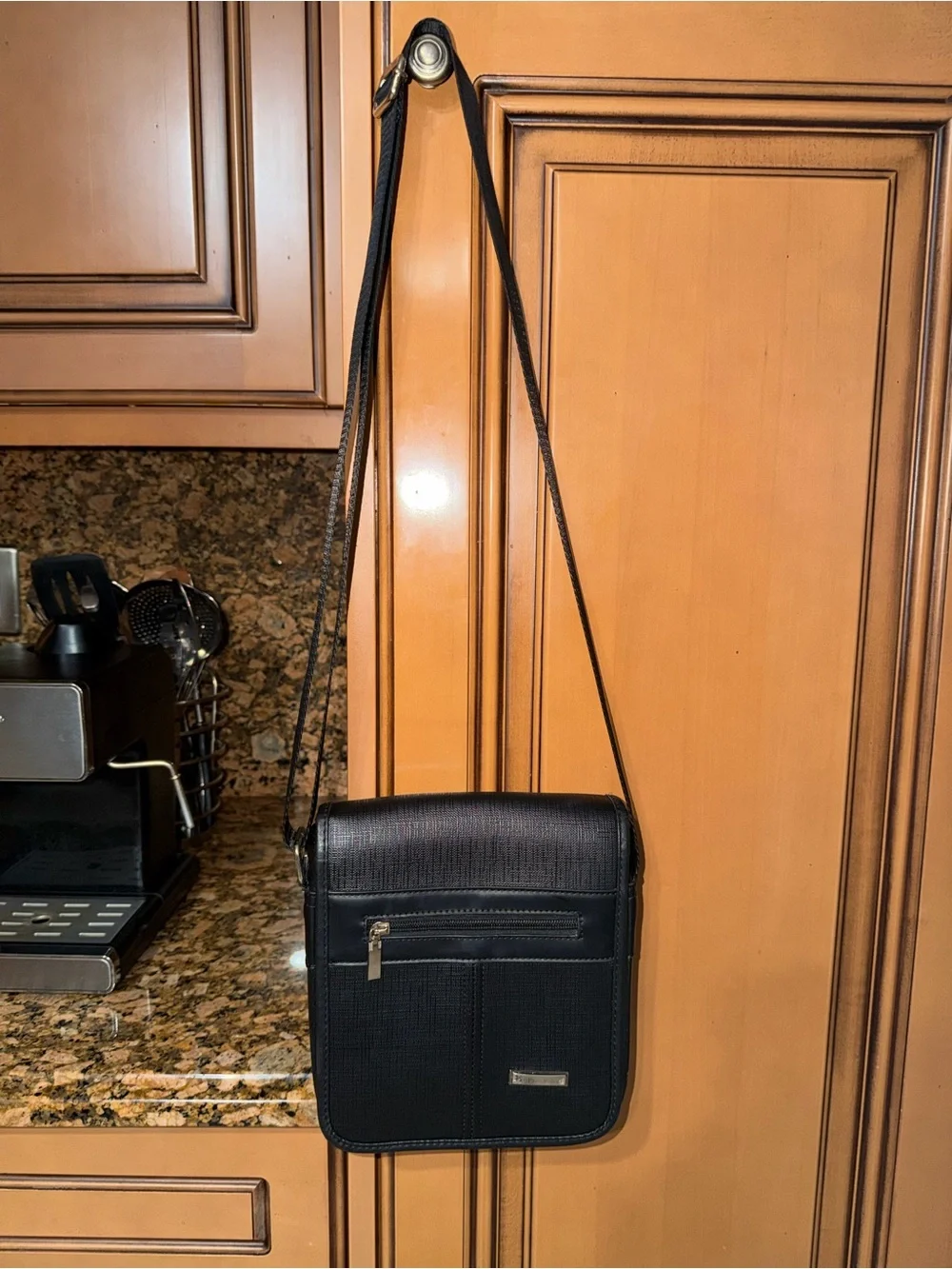 Paolo Romano Men’s Black Crossbody Shoulder Bag – Excellent Condition